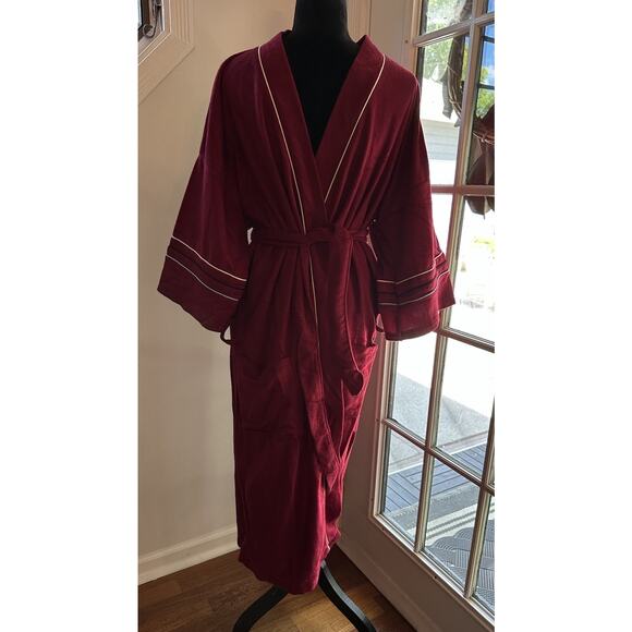 Vintage Robe~King Of The Robe~ Red Pockets Tie 70s 80s NEW Old Stock One Size - Picture 1 of 9